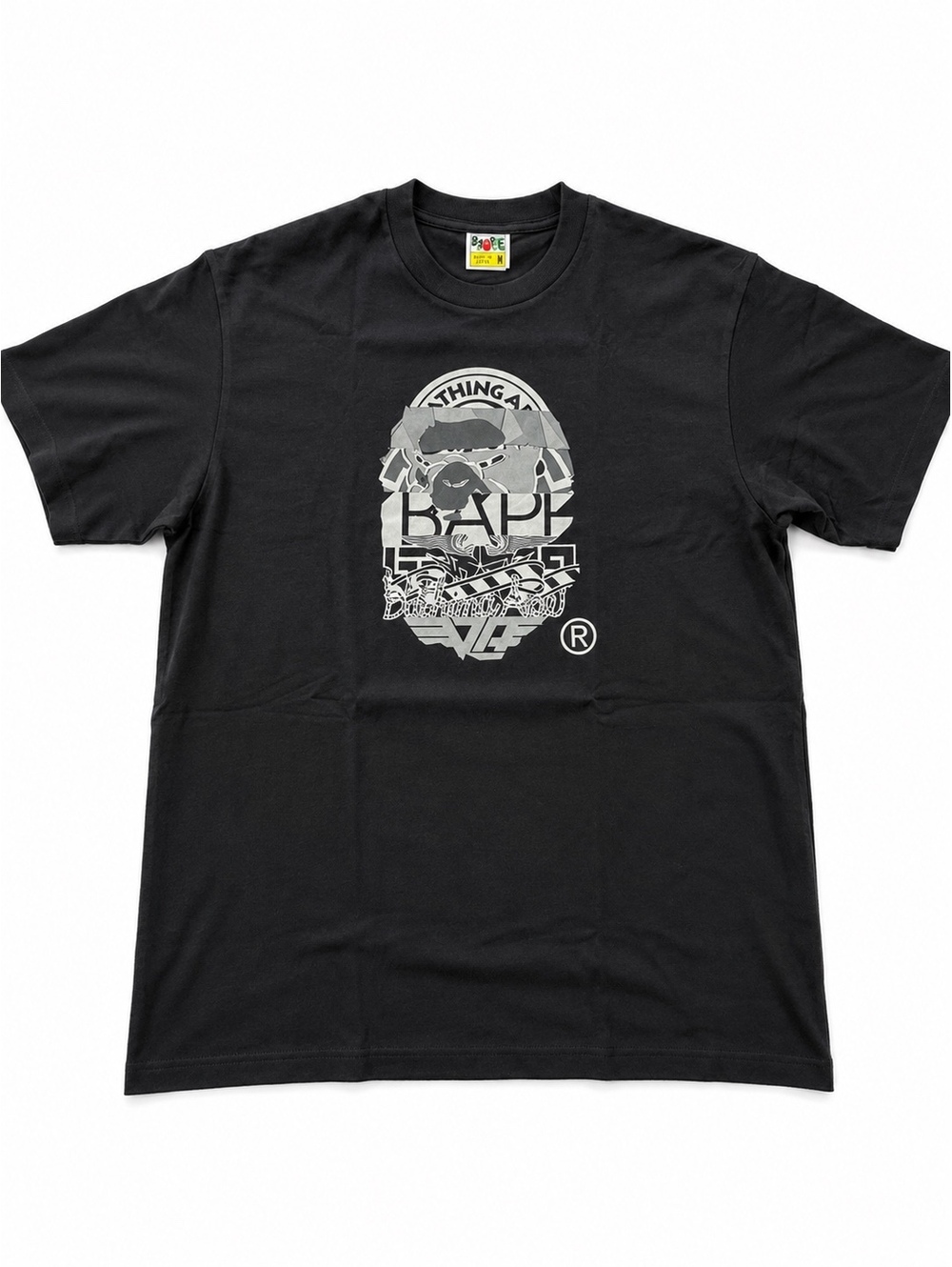 A BATHING APE Skull Graphic Tee Black Medium